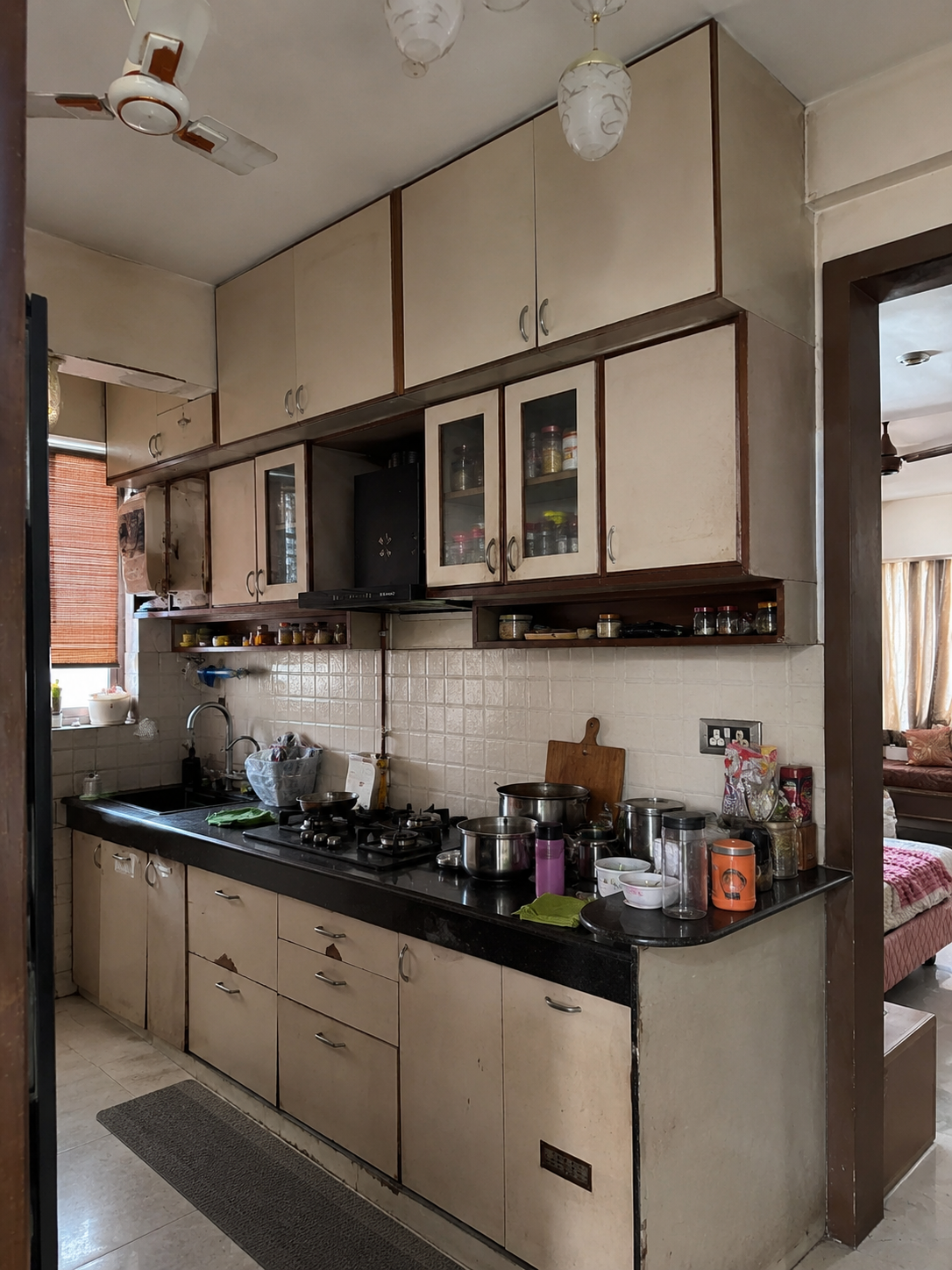 Warm Modular Kitchen Makeover — before