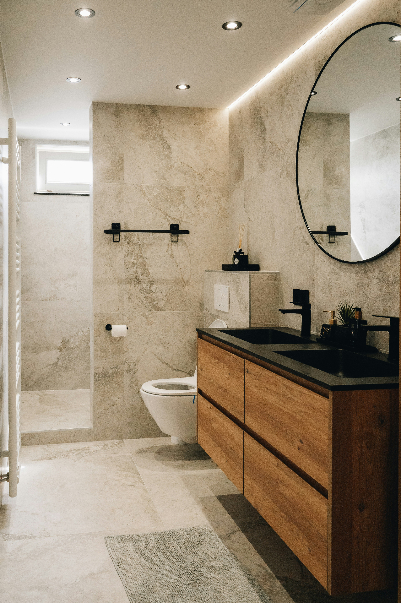 Contemporary Guest Bathroom — after