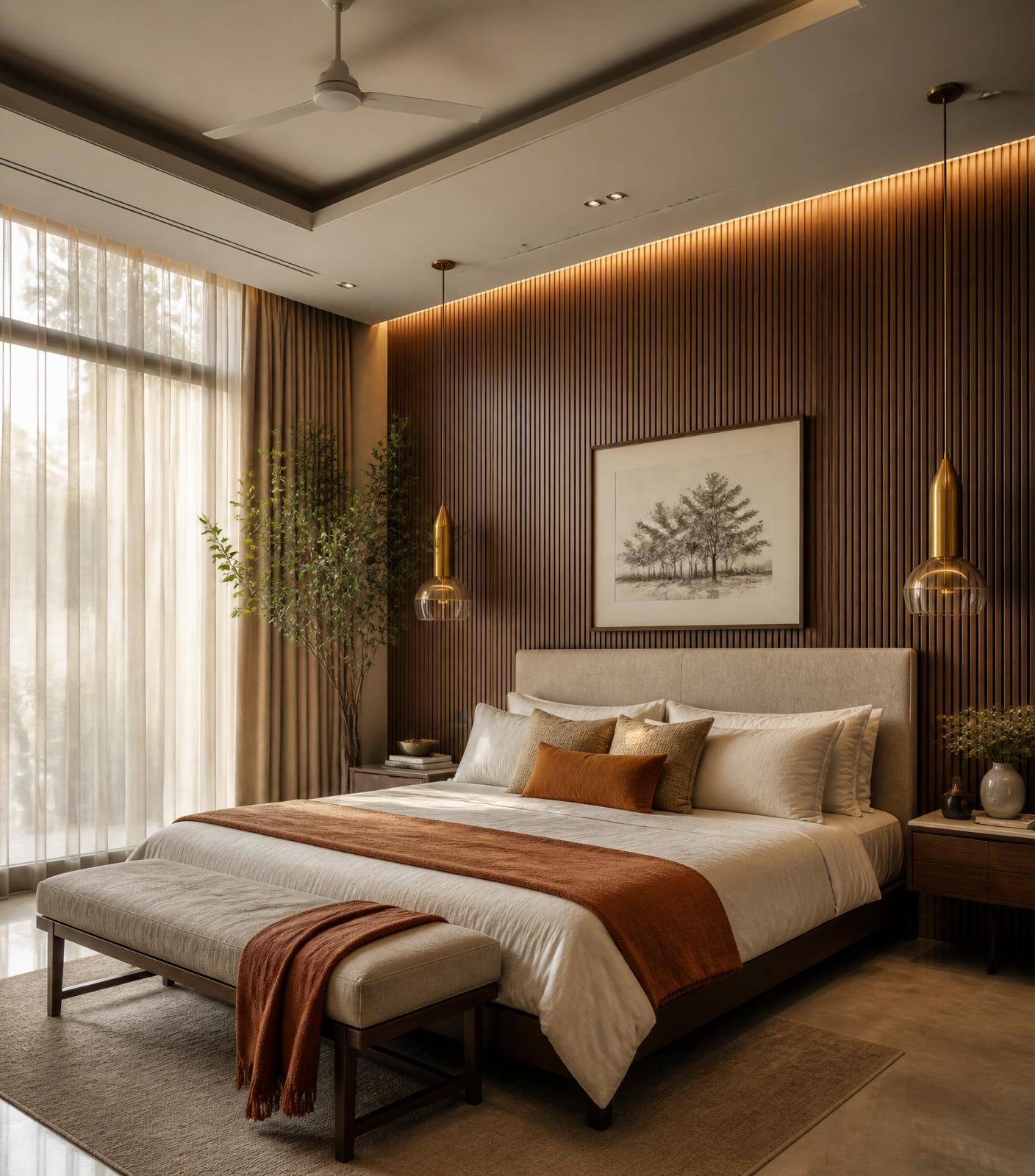 Designed master bedroom